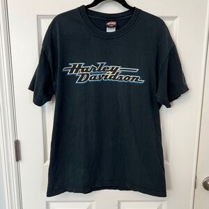 Vintage HARLEY-DAVIDSON Dudley Perkins Co San Francisco T-Shirt Biker Black L